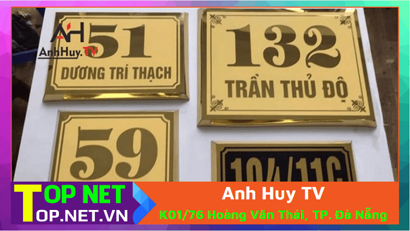 Anh Huy TV - Làm biển số nhà tại Đà Nẵng