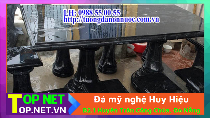 Đá mỹ nghệ Huy Hiệu - Bộ bàn ghế đá Đà Nẵng